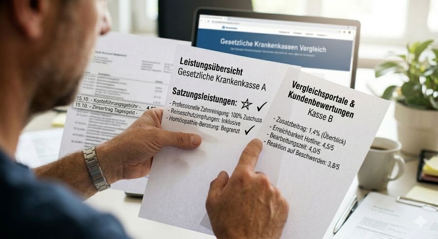 gesetzliche Krankenkassen vergleichen